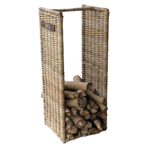 Haardmand Rotan Grijs 42x36h100cm
