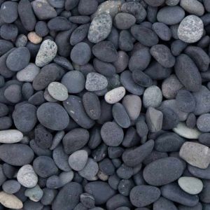 Beach pebbles zwart 5-8 mm Droog