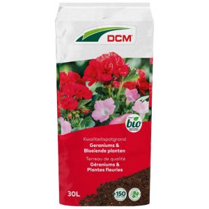 DCM Bio Potgrond Geraniums & Bloeiende planten 30L Vooraanzicht