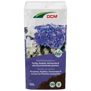 DCM Bio Potgrond Heide, Azalea, Hortensia & alle Zuurminnende planten 30L Vooraanzicht