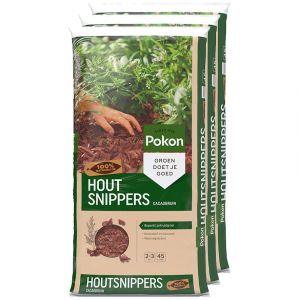 45 x 45L Pokon Houtsnippers Cacaobruin Vooraanzicht