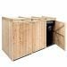 Containerberging vuren groen geïmpregneerd Triple B213 x D80 x H116,5 cm Vooraanzicht