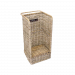 Haardmand Rotan Grijs Met Wielen 35x45h90cm
