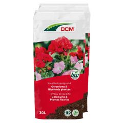 40 x 30L DCM Potgrond Geraniums & Bloeiende planten Vooraanzicht
